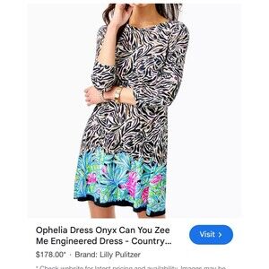NWT Lilly Pulitzer Ophelia Dress Size Small can you zee Me Zebra Print Vacation